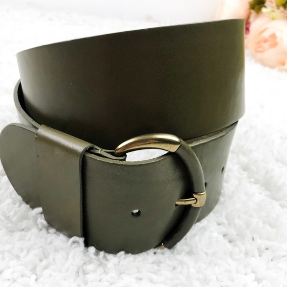 Talbots Accessories - 😄 Talbots Olive Green Leather Belt | Medium